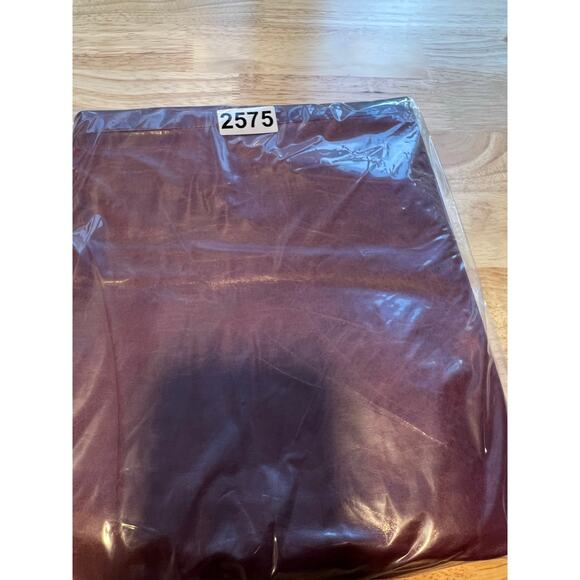 Banana Republic Burgundy Leather Skirt Knee Length Lined w Tie Belt Size 4 JL - Picture 11 of 11